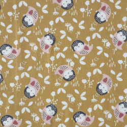 Printed Cotton KIDIA Camel / Peach